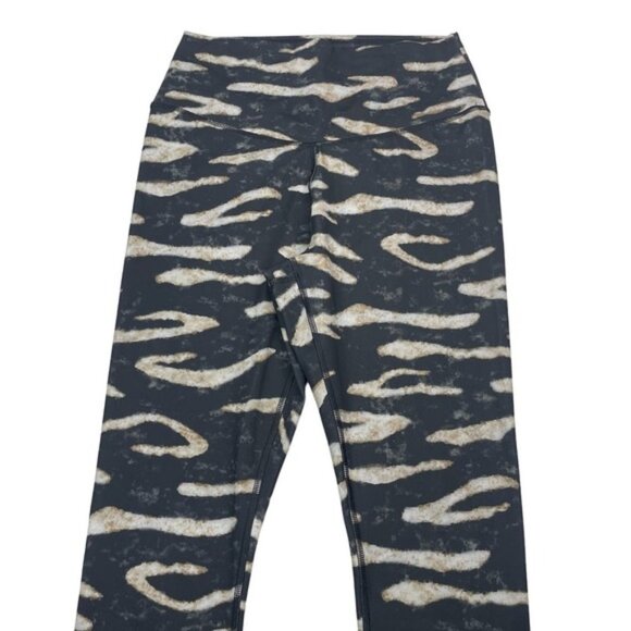 LOLË Burst High-Waisted Ankle Leggings Sz Small Sand Dunes Black - Picture 5 of 9